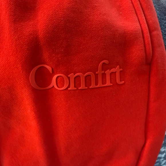 Adult Comfrt Cozy Red Sweatpants - Picture 2 of 4